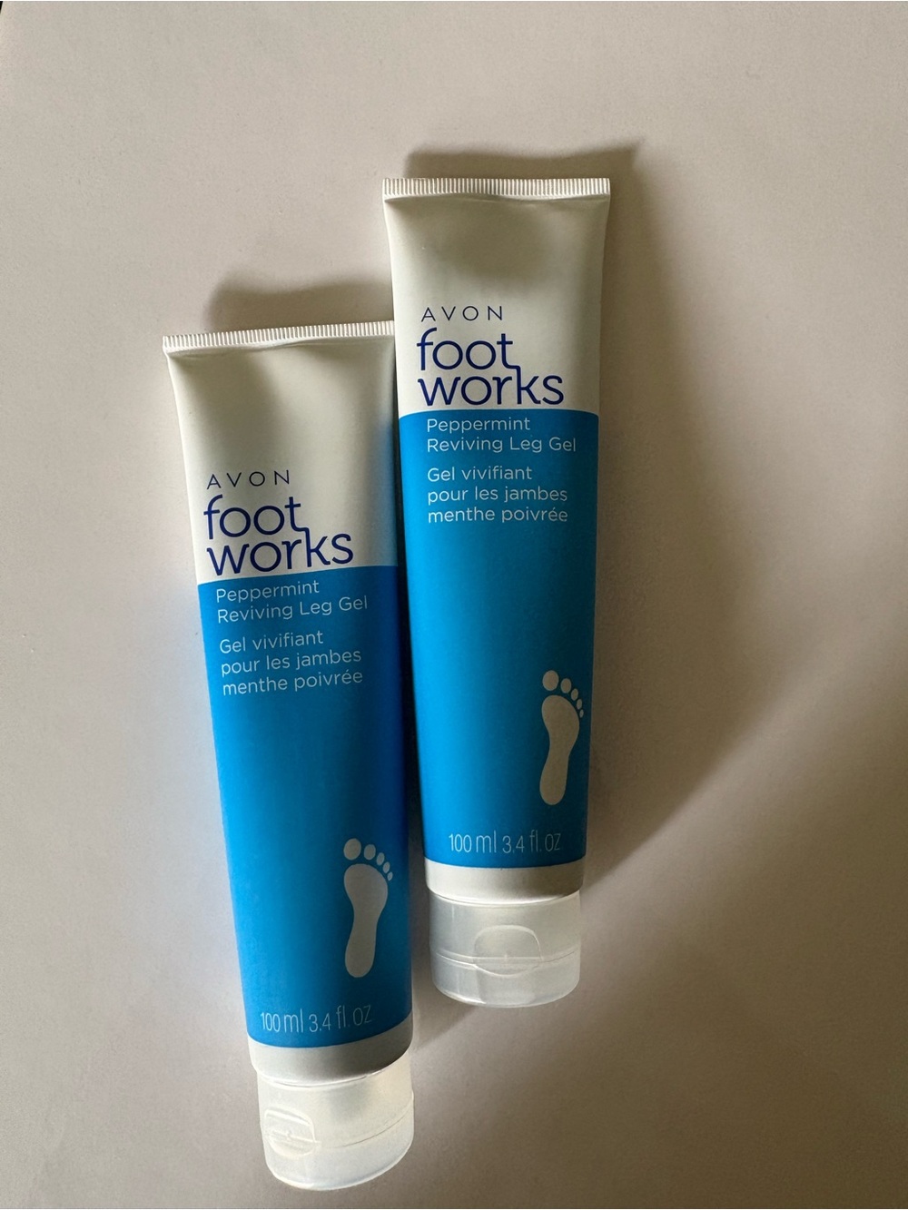 Avon Foot Works Peppermint Reviving Leg & Foot Gel - Lot of 2